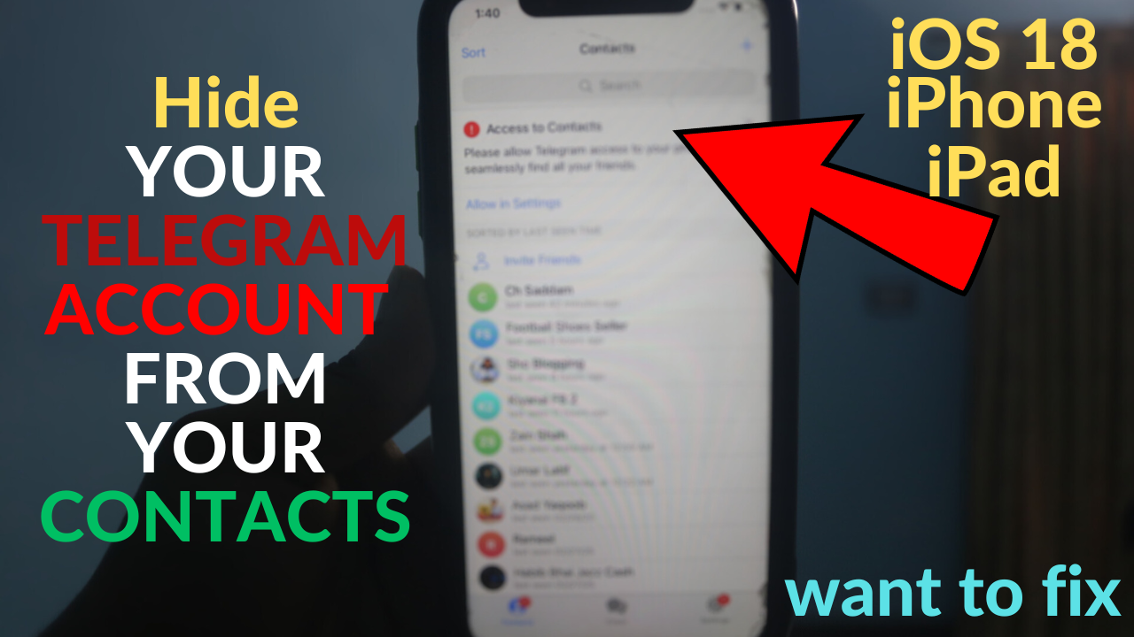 How To Hide Your Telegram Account From People In Your Contacts List